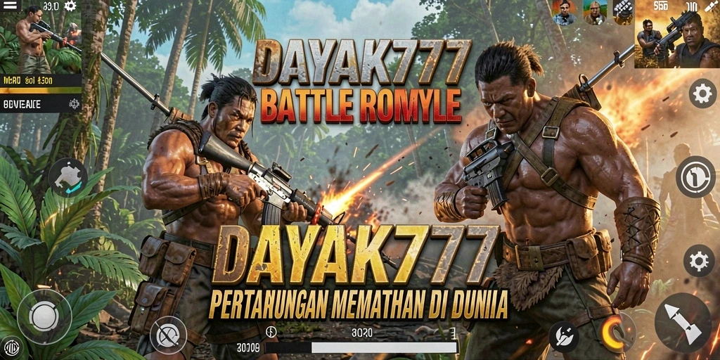 Tangkapan layar menunjukkan pertempuran intens di DAYAK777