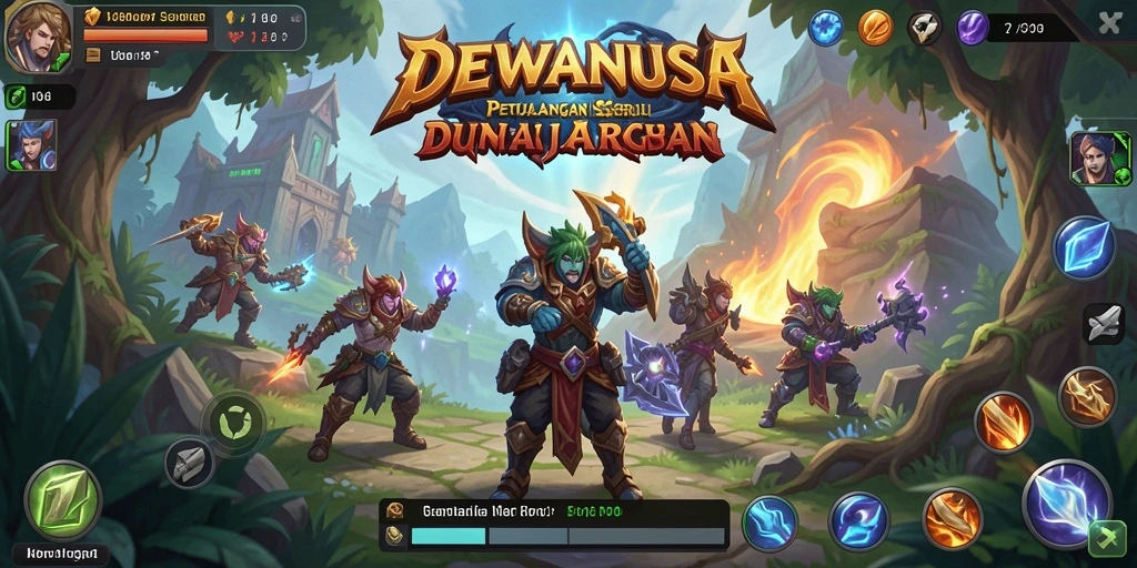 Tangkapan layar dari gameplay seru DEWANUSA dengan karakter beraksi.