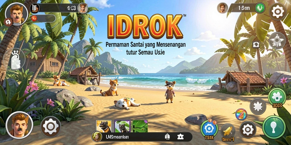 Tampilan gameplay <strong>IDROK</strong> yang ceria dan menghibur.