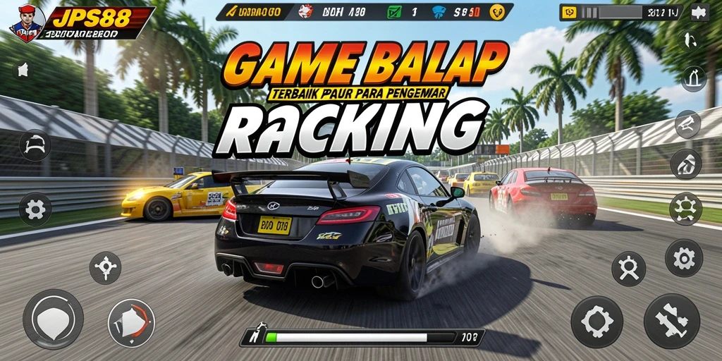 Screenshot utama JPS88 menampilkan aksi balap yang mendebarkan.