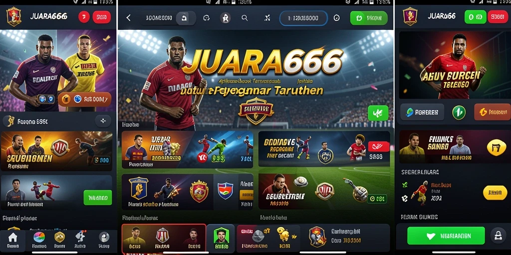 Tampilan intuitif aplikasi JUARA666 untuk taruhan olahraga.