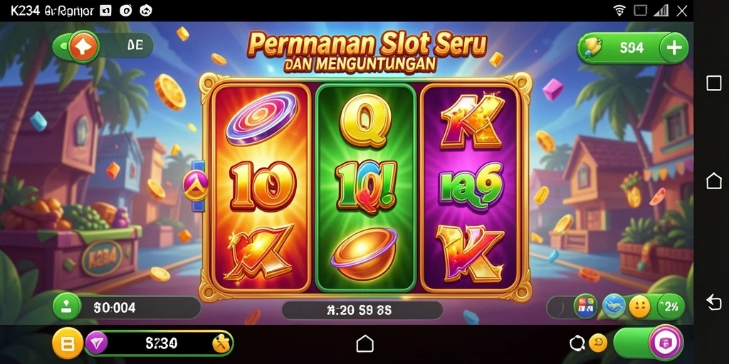 Tampilan menarik dari gameplay K234 dengan banyak simbol Slot
