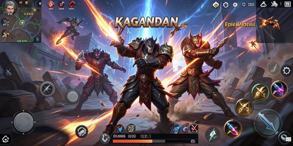 Tampilan gameplay KAGANDAN yang mendebarkan dan penuh aksi.