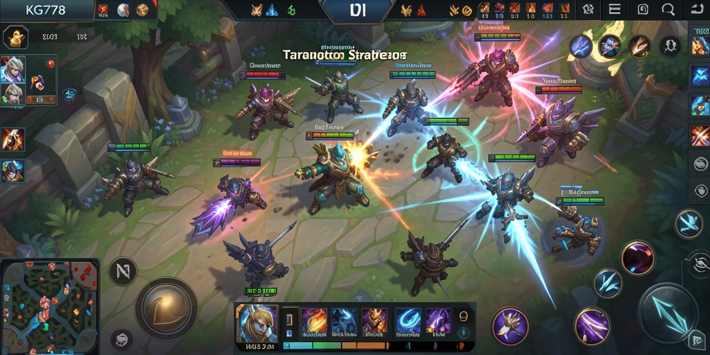 Screenshot aksi gameplay seru di arena MOBA KG778.