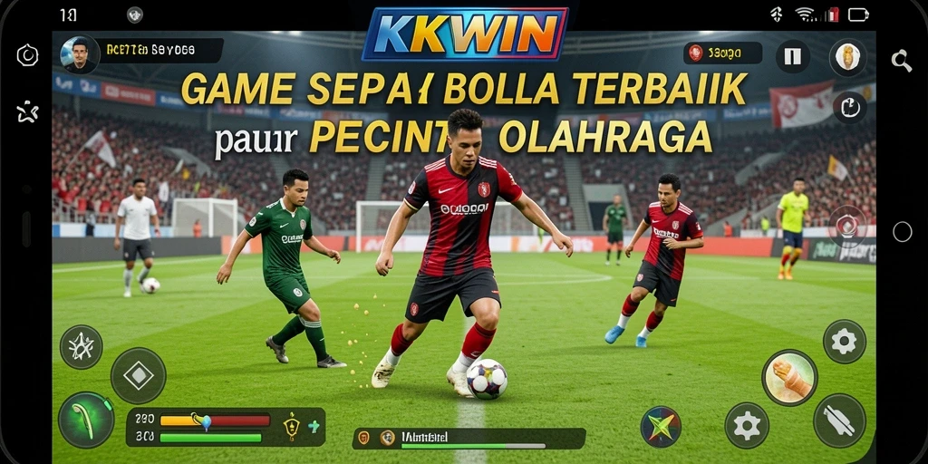 Tampilan gameplay seru dalam <strong>KKWIN</strong> yang penuh aksi sepak bola.