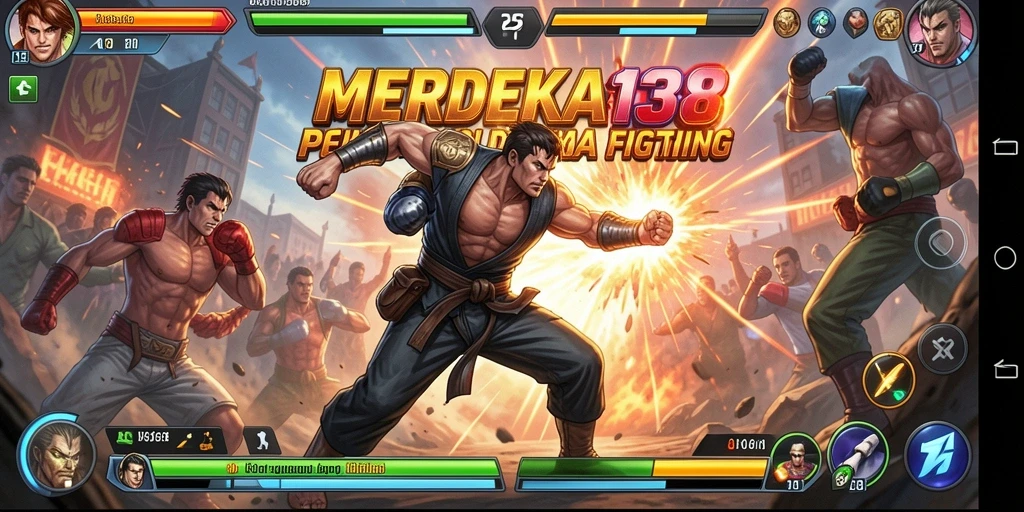 Tampilan gameplay seru di MERDEKA138 dengan aksi pertarungan yang mengesankan.