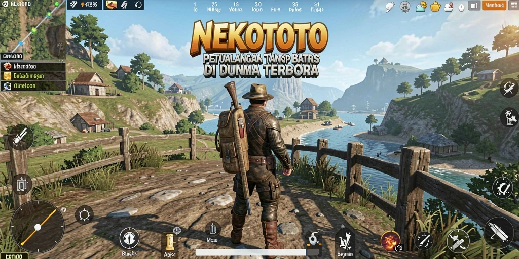 Tampilan gameplay seru dari NEKOTOTO di dunia terbuka.