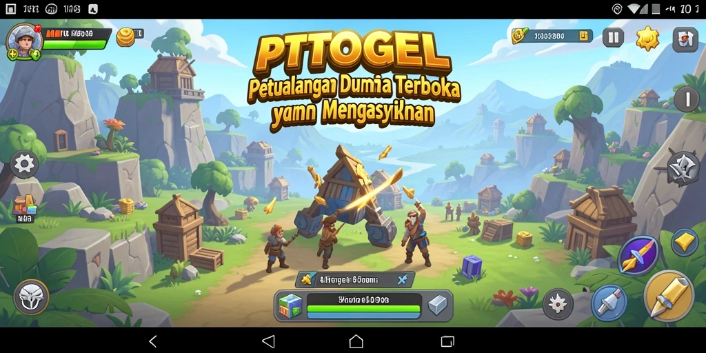 Tampilan gameplay PTTOGEL dengan eksplorasi dunia terbuka yang luas.