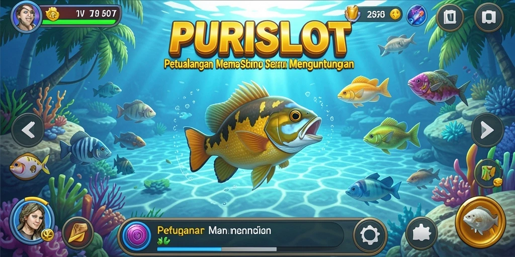 Gameplay seru di PURISLOT menunjukkan berbagai aksi memancing.