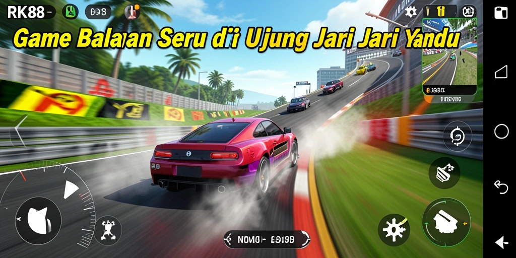 Gameplay racing yang seru dengan grafik menawan dan kontrol responsif.