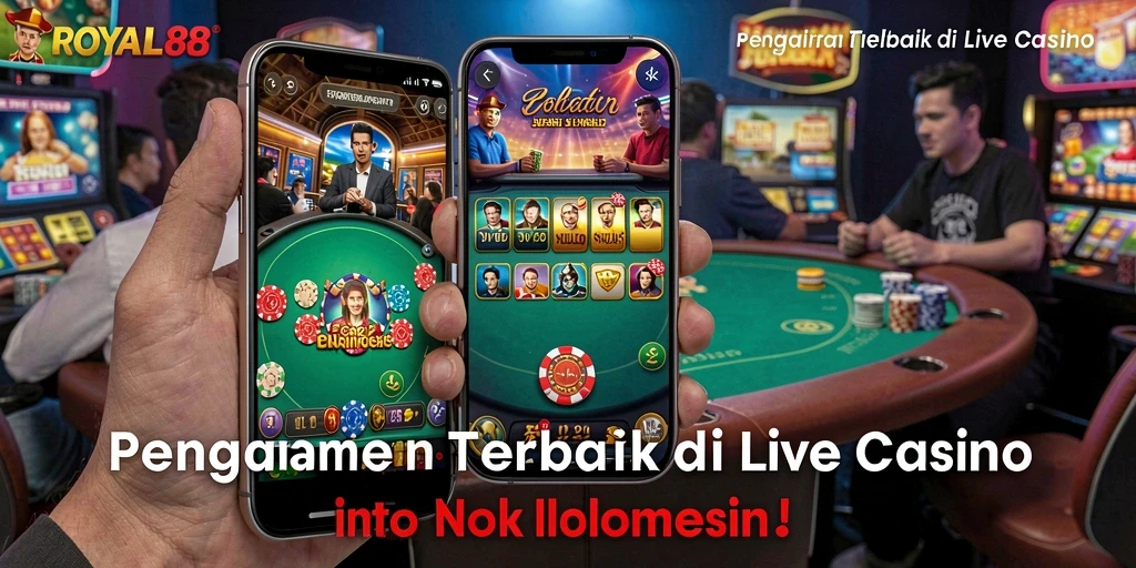 Tampilan menarik gameplay Live Casino di ROYAL88.