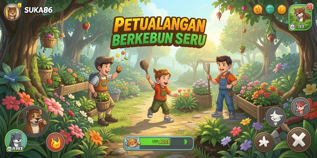 Tampilan gameplay berkebun yang menarik dari SUKA86.