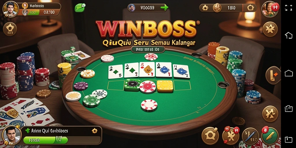 Tampilan menarik dari gameplay QiuQiu di WINBOSS.