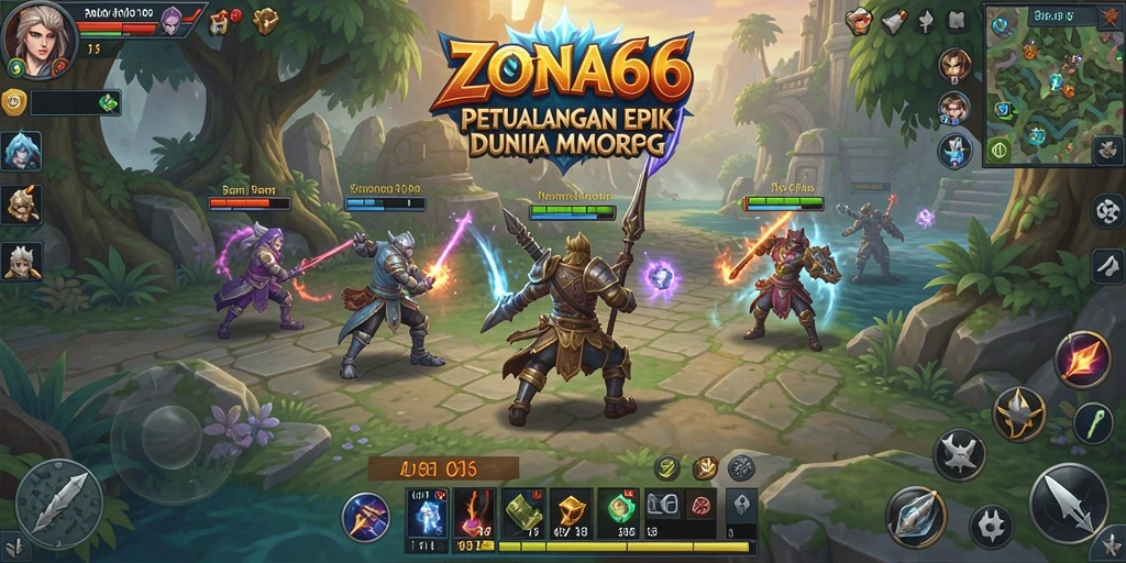 Screenshot gameplay ZONA66 menampilkan petualangan seru dalam dunia MMORPG.